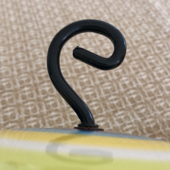 Colorful ceramic covered dish with mixed media handle - Picture 7 of 7